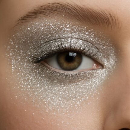 سایه چشم شاین مکس نقره ای اکلیلی (Silver Glitter) - کد 20