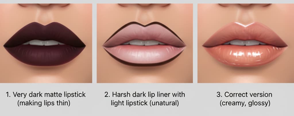 اشتباهات رژ لب کشیدن