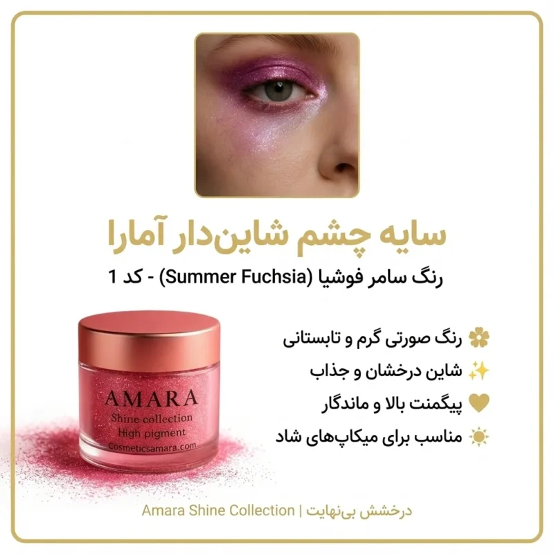 اینفوگرافی سایه چشم شاین سامر فوشیا (Summer Fuchsia) - کد 1