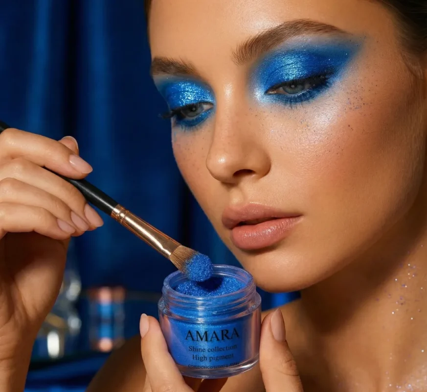 سایه چشم شاین بلو لاجوردی (azure blue) - کد 8