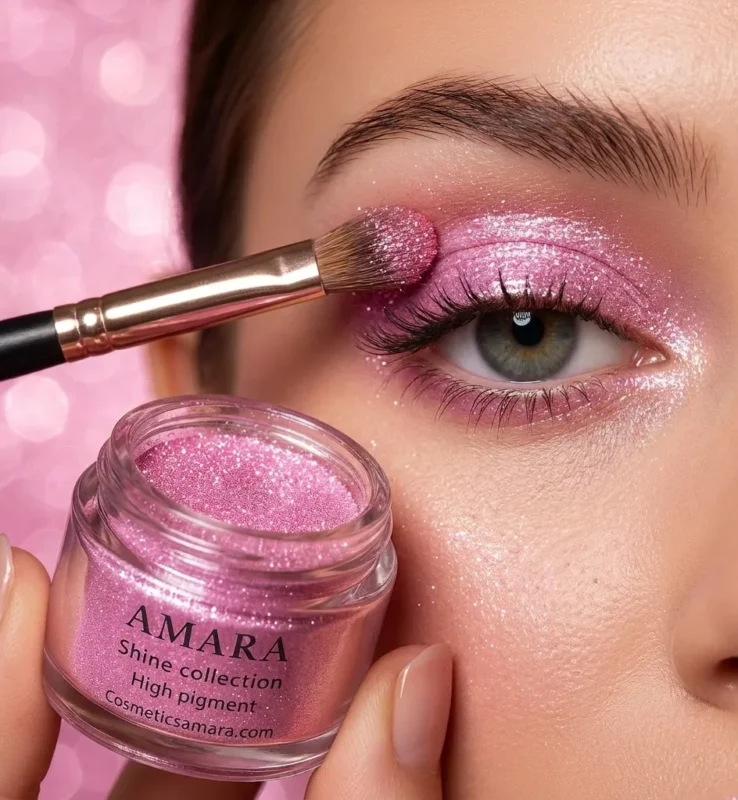 سایه چشم شاینی ویولت صورتی (Pink violet) - کد 2