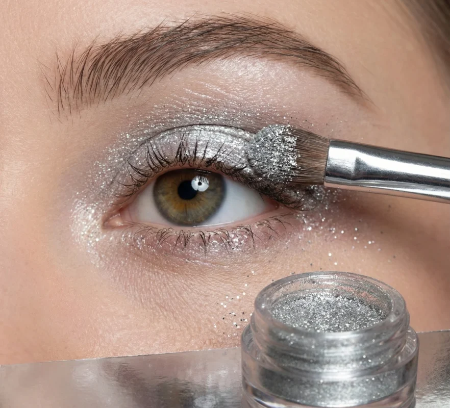 سایه چشم شاین مکس نقره ای اکلیلی (Silver Glitter) - کد 20